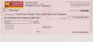 How to fill cheque for self