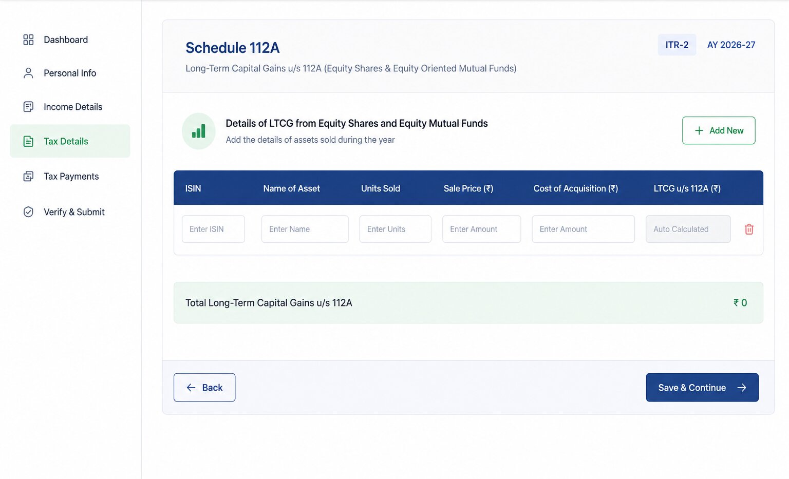 schedule-112A-itr-2-ltcg-entry-screenshot-ay-2026-27